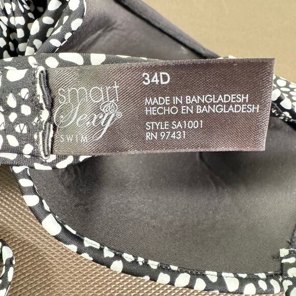 NWT Smart & Sexy Swim Women's Secret Convertible Push-Up Bikini Top Size 34D - Picture 5 of 8